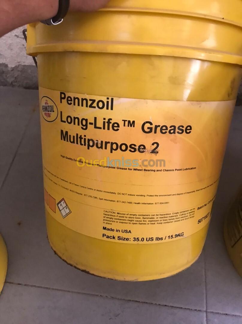 PENNZOIL LONG- LIFE GREASE MULTIPURPOSE EP2 - BIDON 16KG