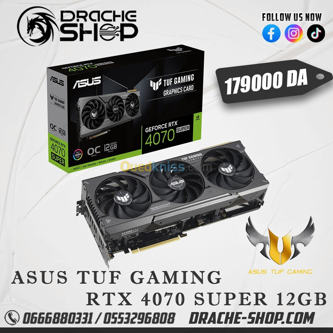 Carte Graphique ASUS TUF GAMING RTX 4070 Super 12GB