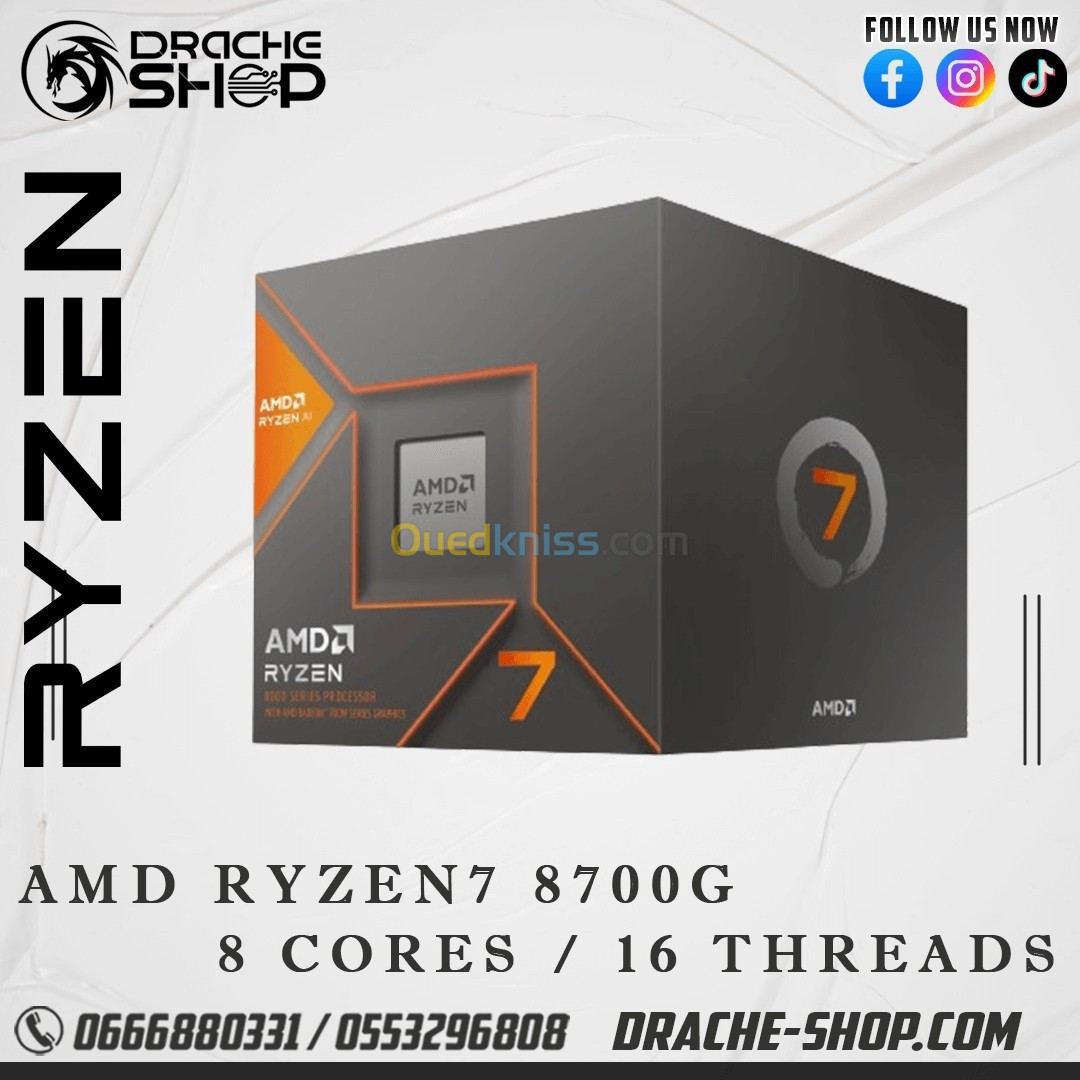 Processeur Ryzen 7 8700G (8C/16T)