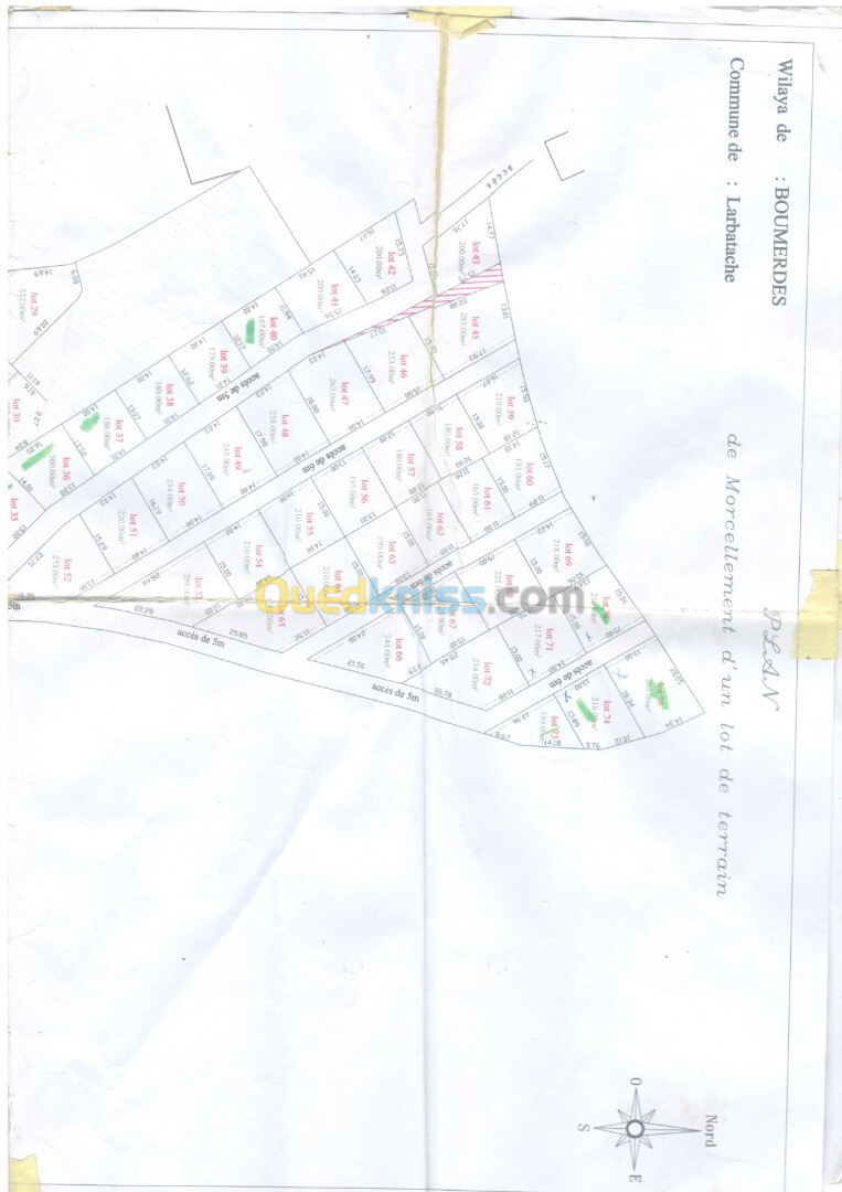 Vente Terrain Boumerdès Larbatache