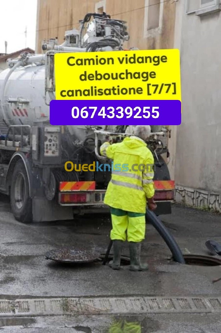 Service nettoyage débouchage canalisation curage vidange 