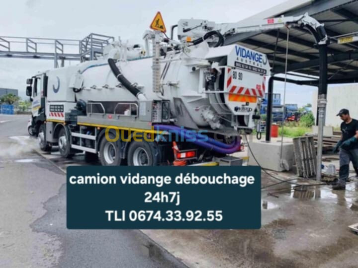 société débouchage canalisation curage nettoyage vidange 24h7j 