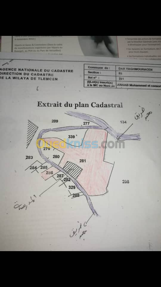 Vente Terrain Tlemcen Ghazaouet