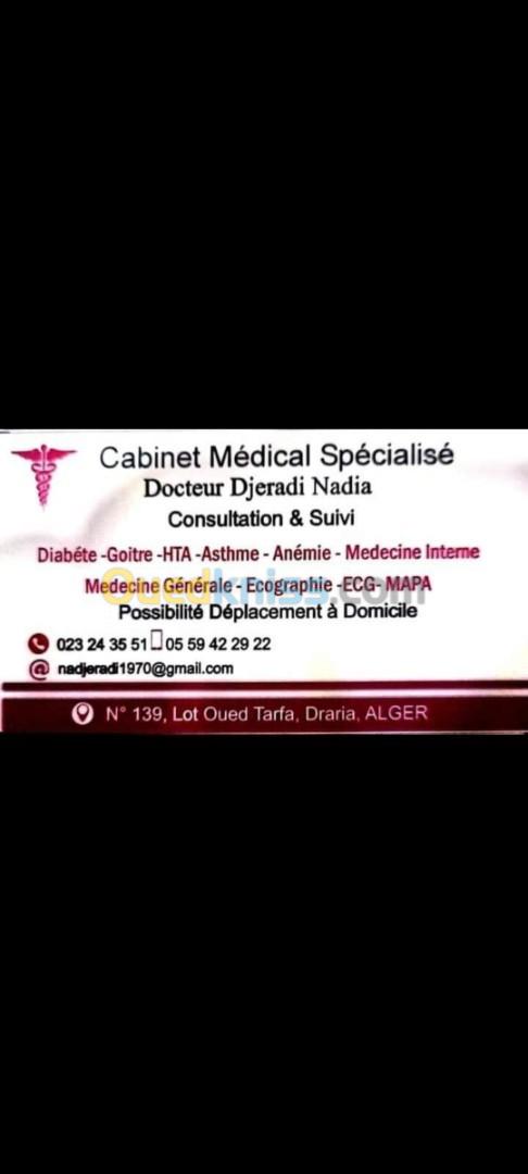 CABINET MÉDICAL DOCTEUR DJERADI.N