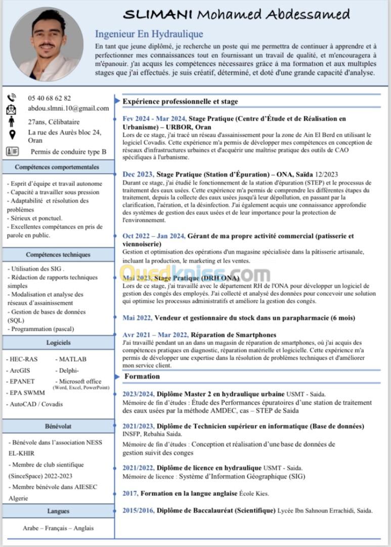 Ingénieur en hydraulique 