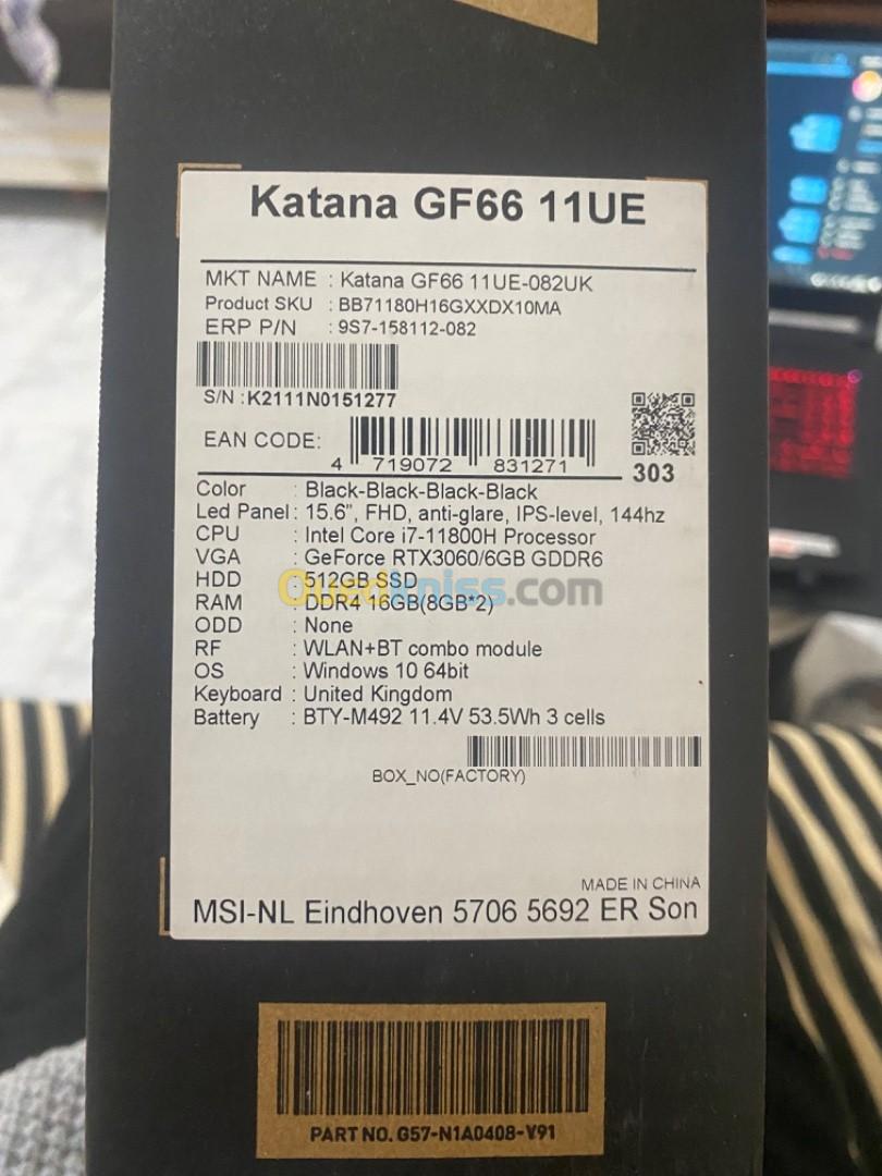 Msi katana gf66 11UE-082 