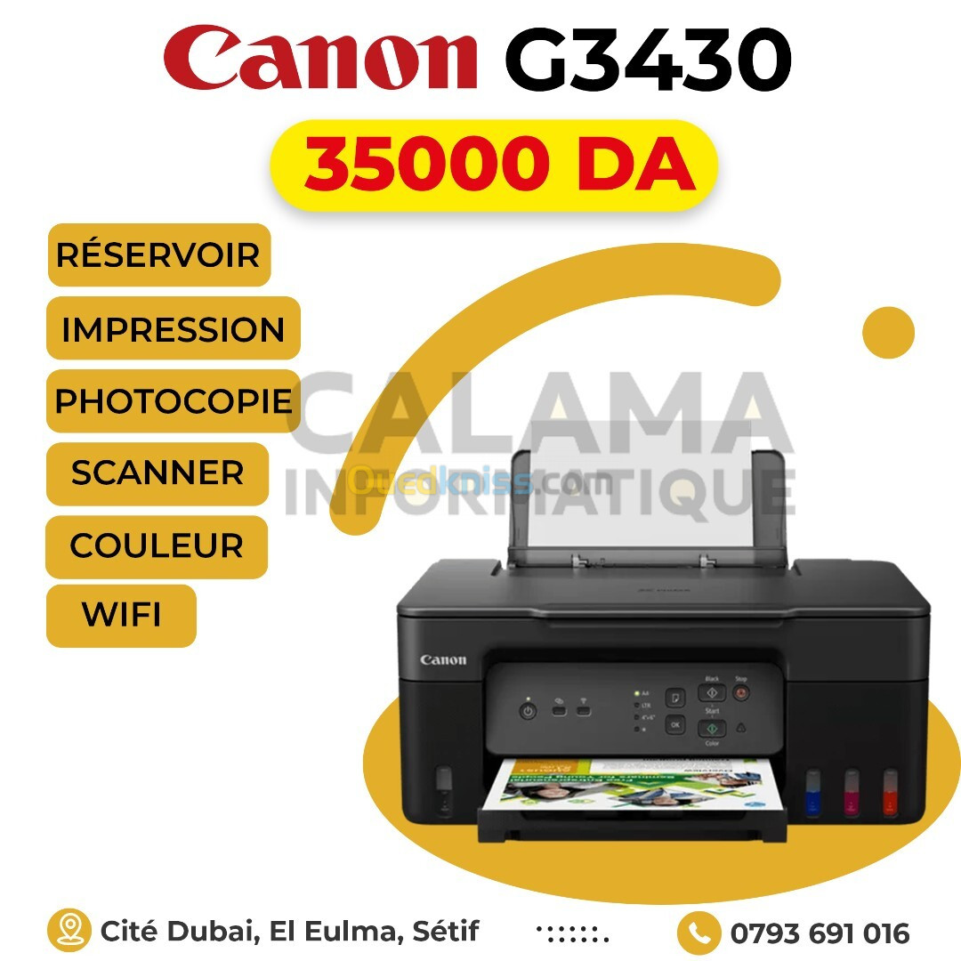 Canon G3430 Réservoir, Couleur, Multifonction, WIFI