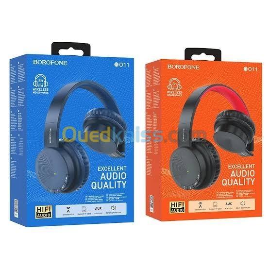 Casque bluetooth BOROFONE BO11 noir et bleu