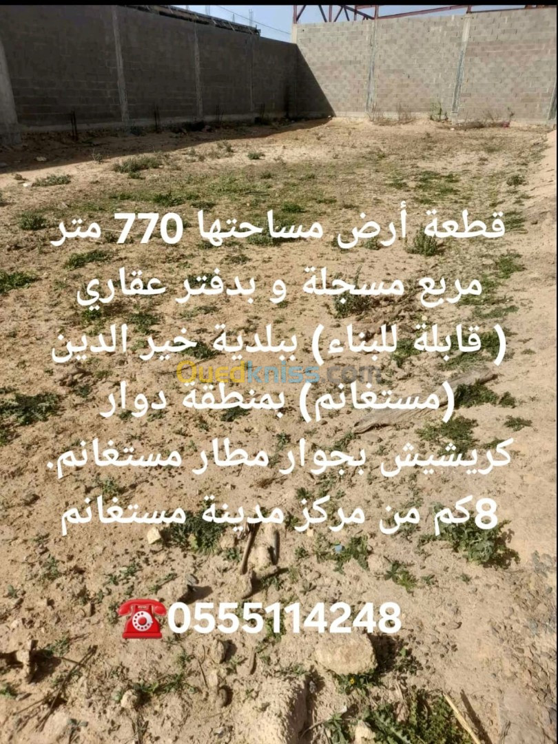 Vente Terrain Mostaganem Kheireddine