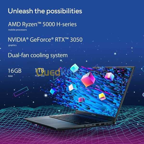 Asus Vivobook Pro 15 M3500QC-OLED0R7W Creator Laptop - Ryzen 7 3.2GHz 16GB 1TB 15.6inch FHD  