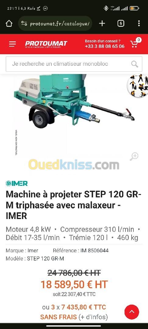 Machine à projeter STEP 120 GR-M triphasée avec malaxeur - IMER