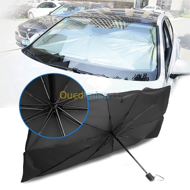 PACK AUTO PROTECTION 3EN1 Ventilateur 12V + 2pcs Rideaux + Pare-soleil pliable 