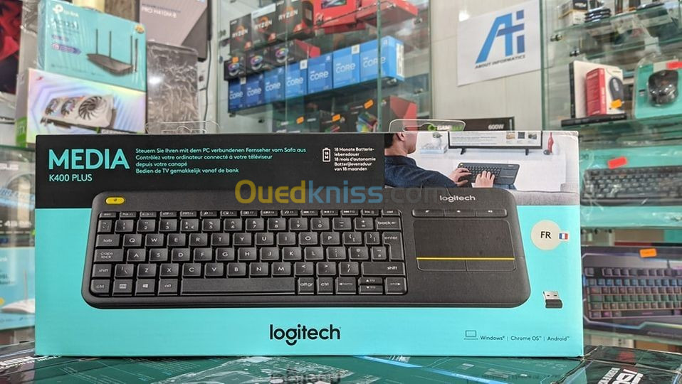 CLAVIER LOGITECH K400 SANS FILL TOUCH AZERTY