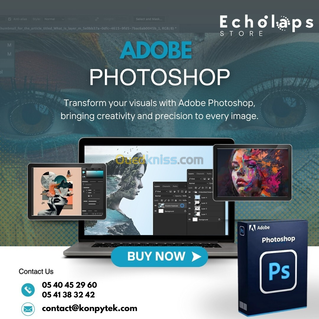 Adobe Photoshop / Illustrator / Indesign /AfterEffect ,Premier Pro, PDF Sous Windows  A vie