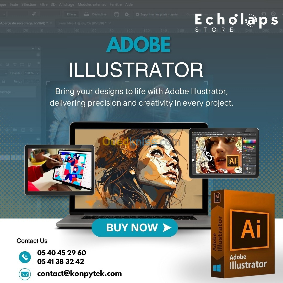 Adobe Photoshop / Illustrator / Indesign /AfterEffect ,Premier Pro, PDF Sous Windows  A vie