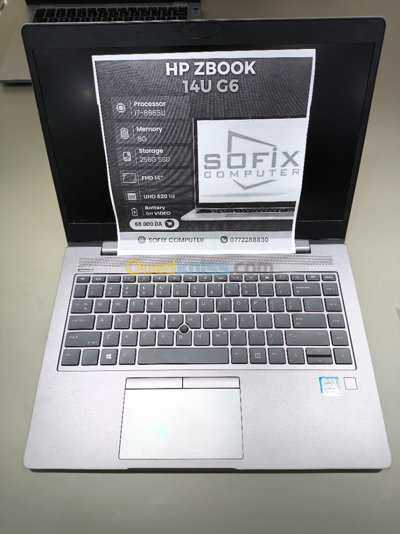 LAPTOP HP ZBOOK 14U G6 I7-8665U 8G 256G SSD FHD 14'