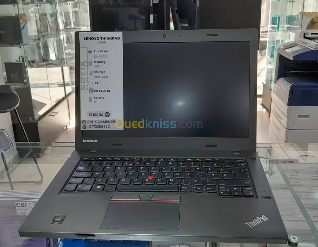 LAPTOP LENOVO THINKPAD L450 I5-5300U 8G 180G SSD 14".