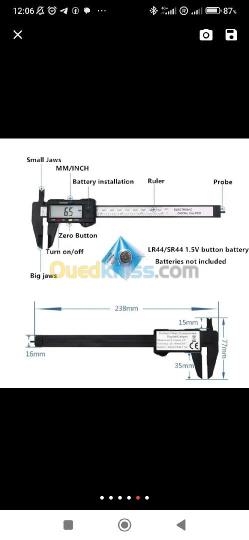 Calibre aluminium