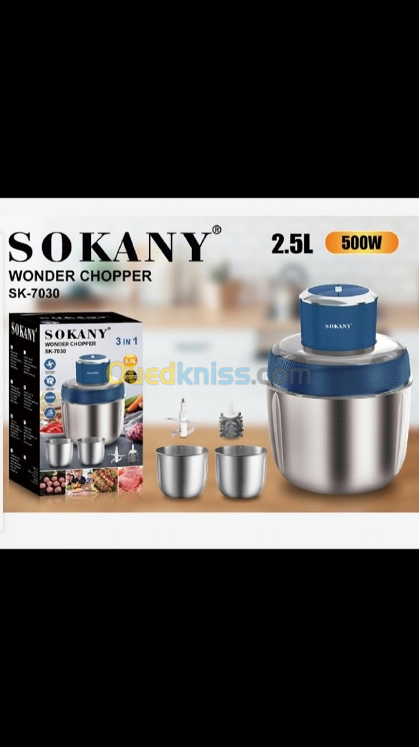 Tocator Electric 3 in 1, 2,5L, 500W, 4x Lame, Sokany