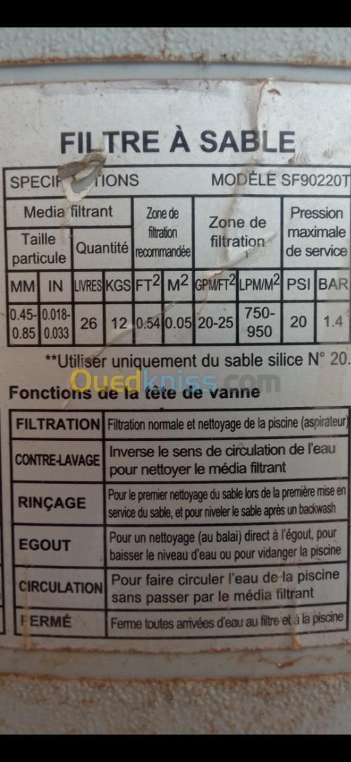 Moteur et filtre pour piscine 