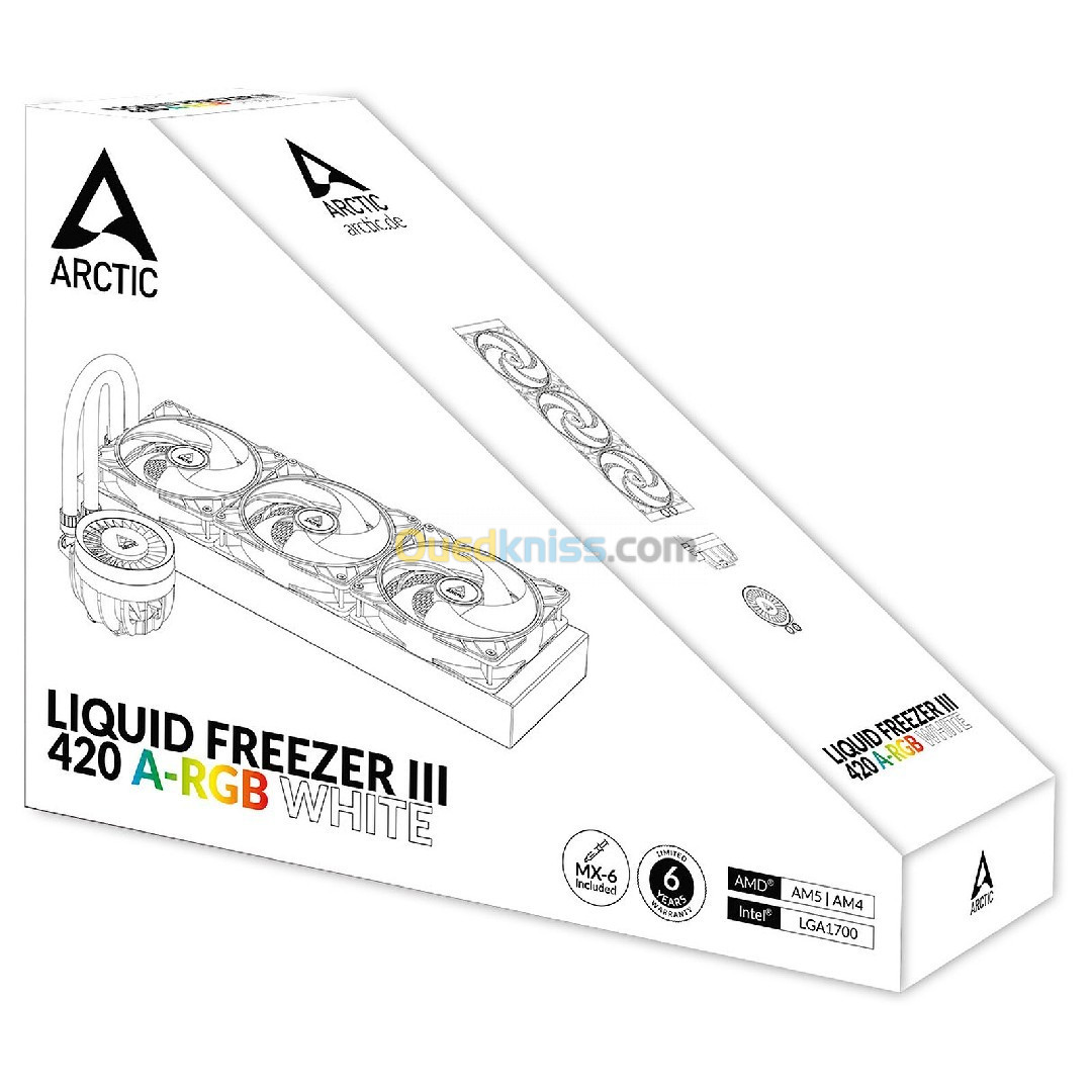 Arctic Liquid Freezer III 420 A-RGB (Blanc)