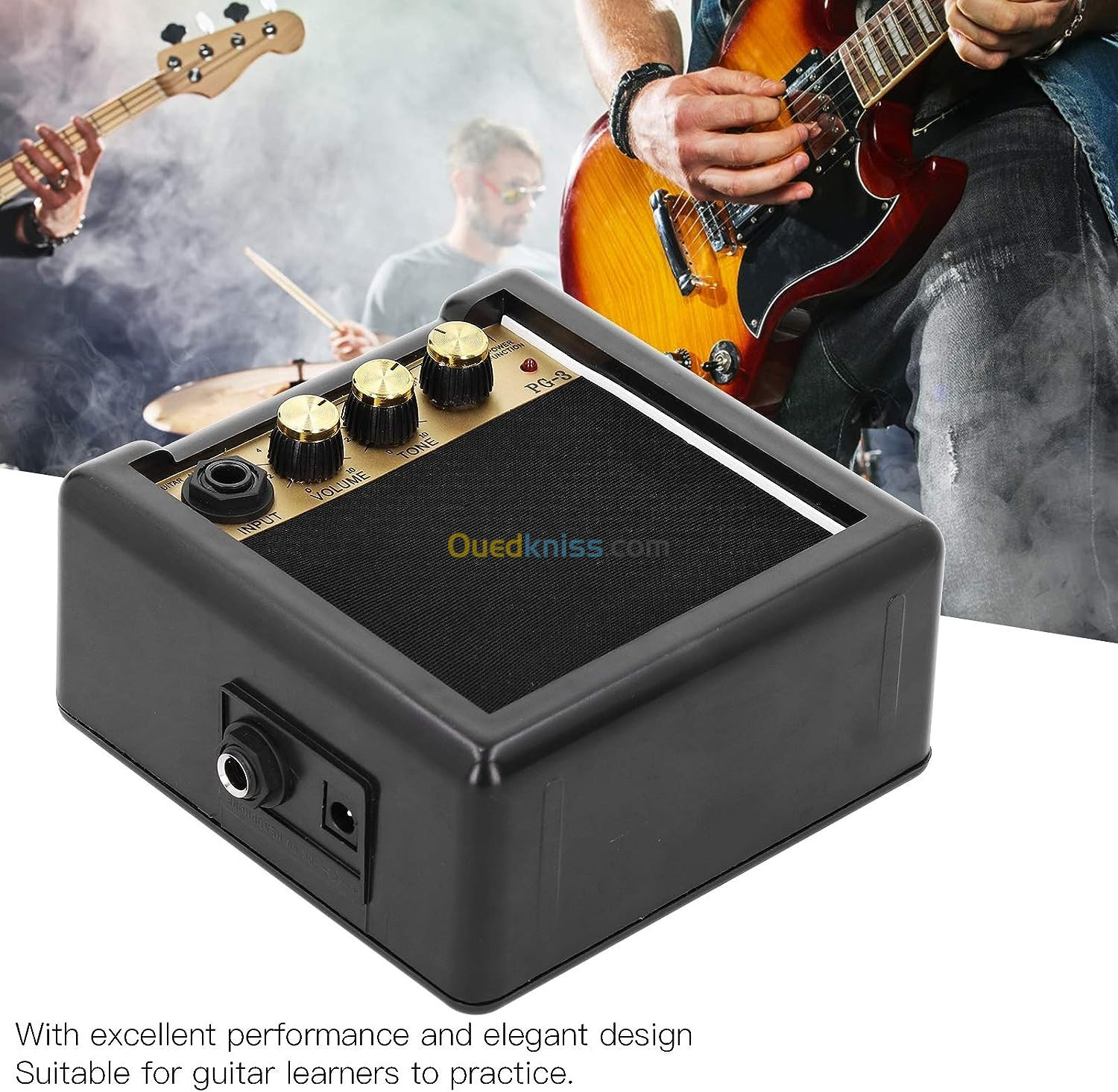 PG-3 Amplificateur de guitare électrique 3 W, mini amplificateur de guitare pour débutants et avancés
