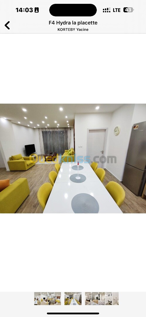 Vente Appartement F4 Alger Hydra