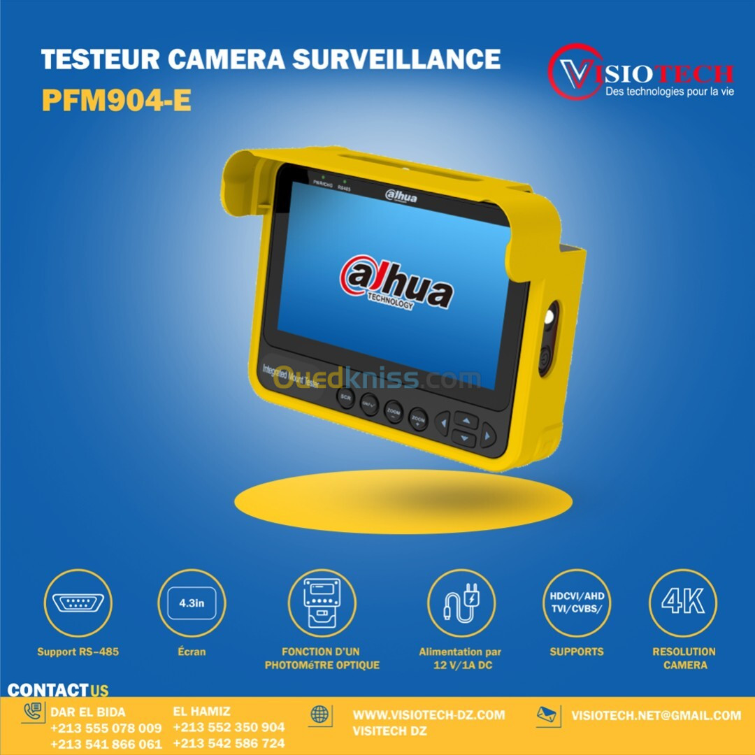 TESTEUR CAMERA SURVEILLANCE Dahua PFM 904-E