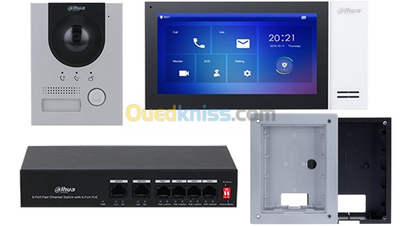 KIT VIDEOPHONE IP AVEC SWITCH DAHUA TECHNOLOGY