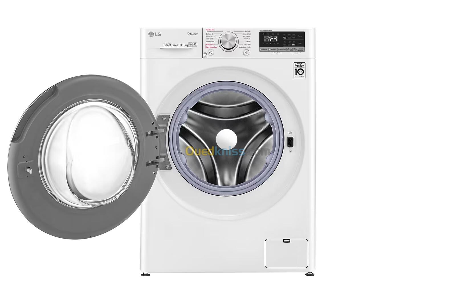 Lave-linge LG 10.5KG 6 Motion Direct Drive garantie 10 ans | AIDD | SpaSteam | ThinQ