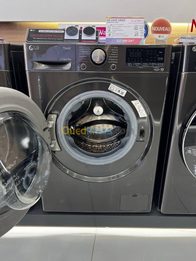 Lave-linge LG 10.5KG 7 KG SECHAGE 6 Motion Direct Drive garantie 10 ans AIDD SpaSteam +TURBOWASH 