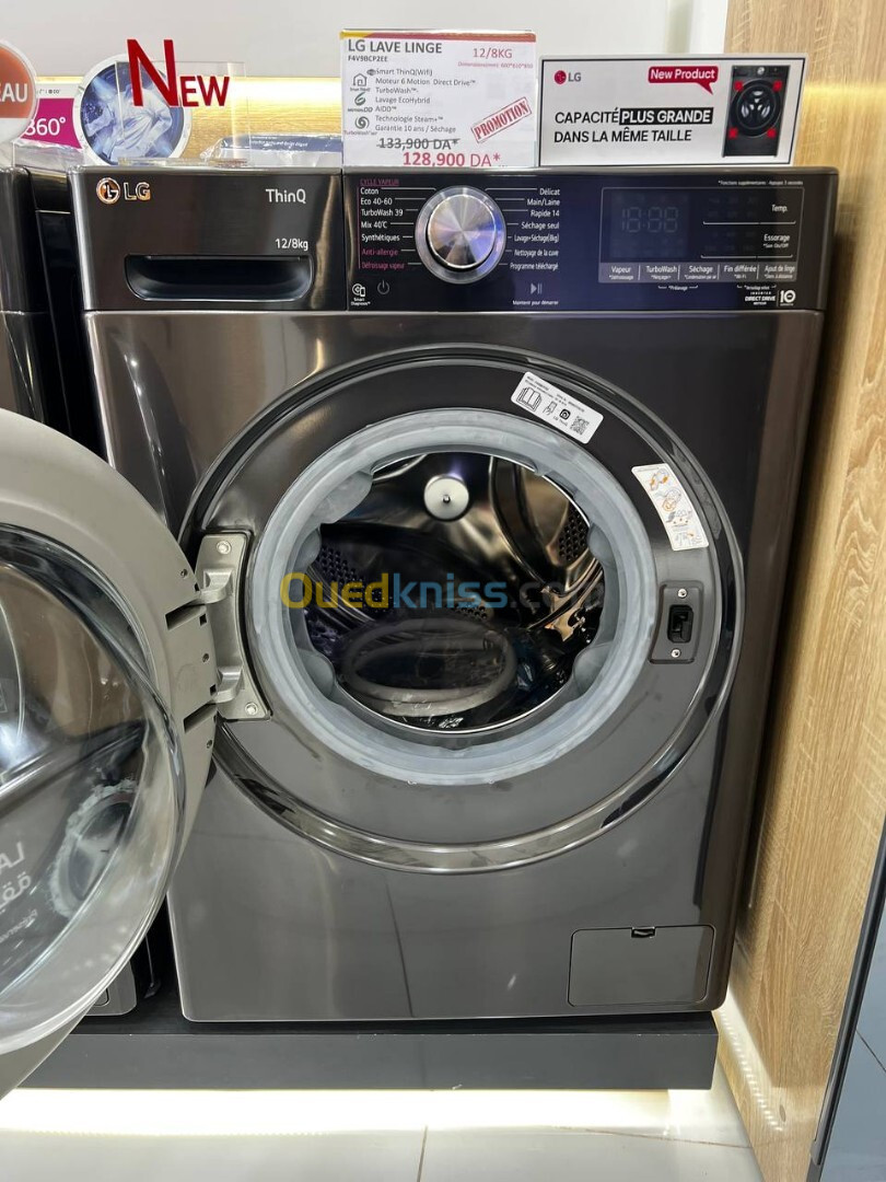 Lave-linge LG 12KG 8KG SECHAGE 6 Motion Direct Drive garantie 10 ans AIDD SpaSteam +TURBOWASH