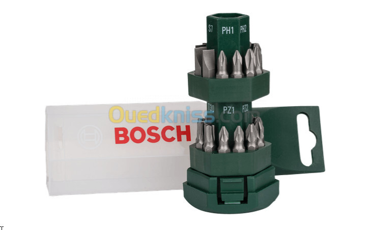 Assortiment d'embouts de vissage , marque bosch, Re 2 607 019 503 , 25 pieces , allemend oreginale .