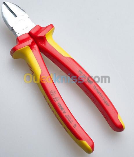 Pince coupante , marque knipex , Re : 70 06 180 , isole 1000 voult , made in germany .