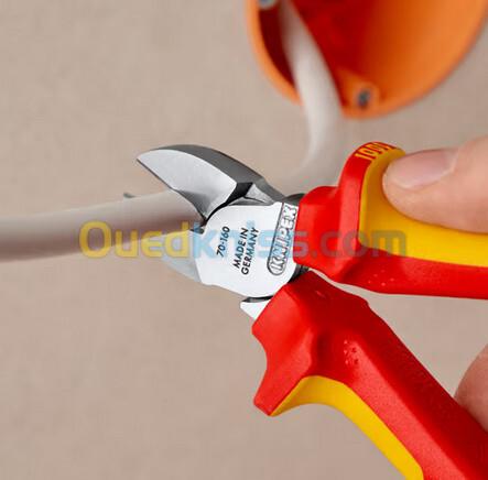 Pince coupante , marque knipex , Re : 70 06 180 , isole 1000 voult , made in germany .