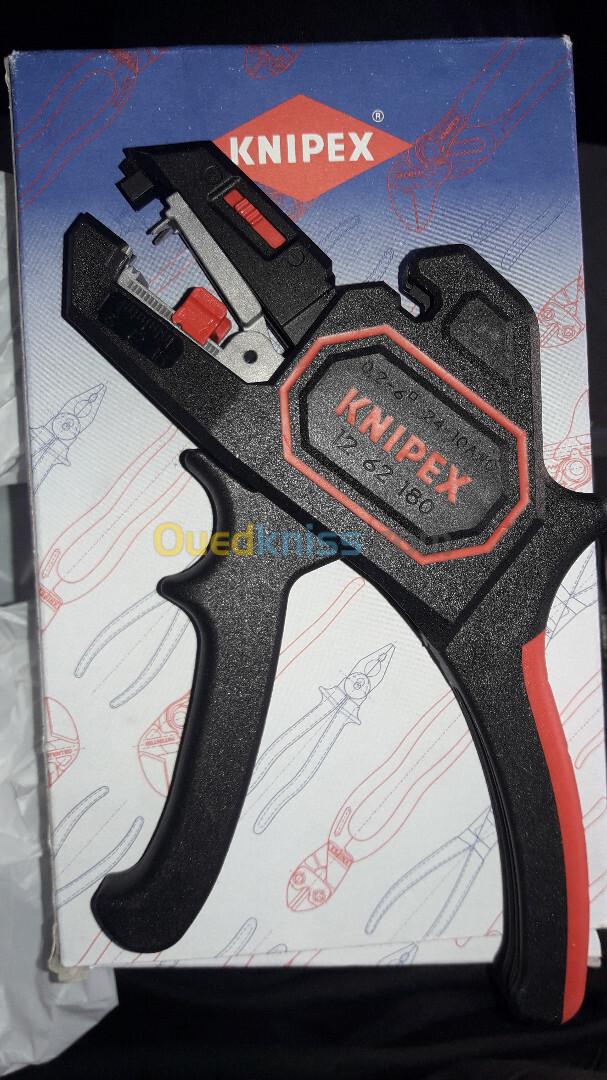 Pince à dénuder automatique et coupante , marque knipex , made in germany .