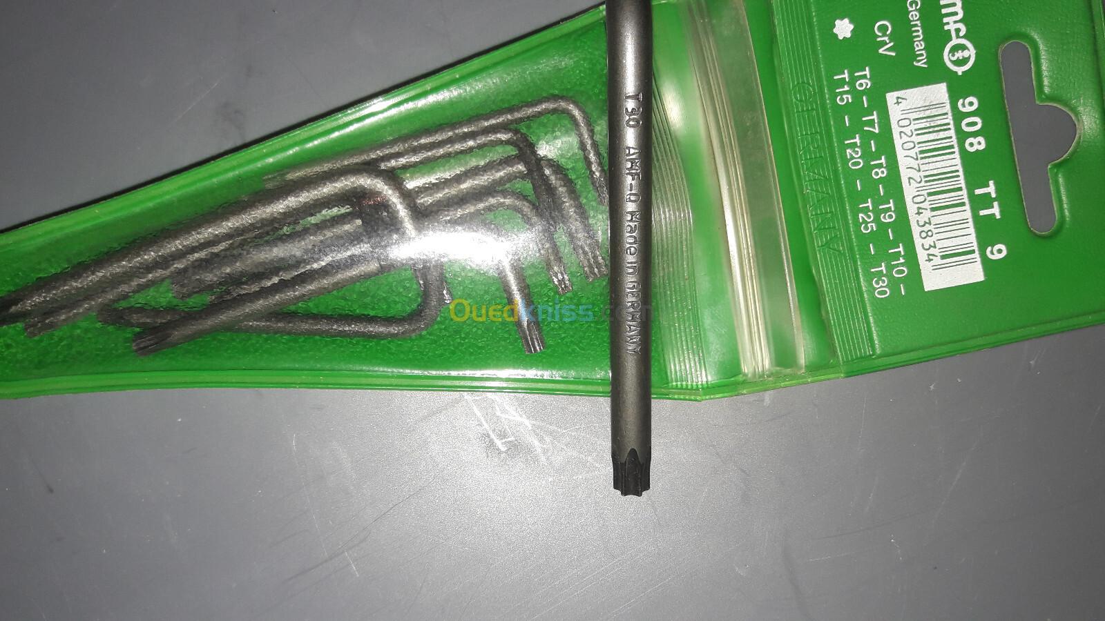 Jeu clés étoiles TORX de précision , marque AMF , 9 pièces , made in germany .