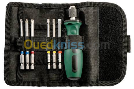 Porte embouts metabo avec pochette, marque metabo, 7 pièces, allemand originale .