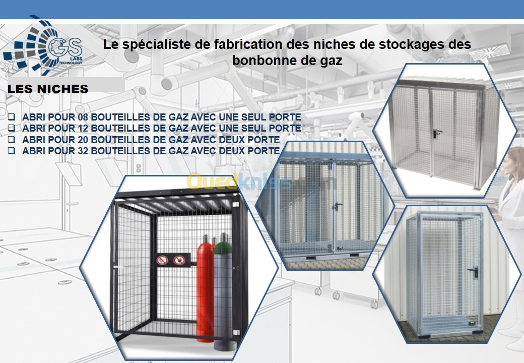 niche de bouteille de gaz