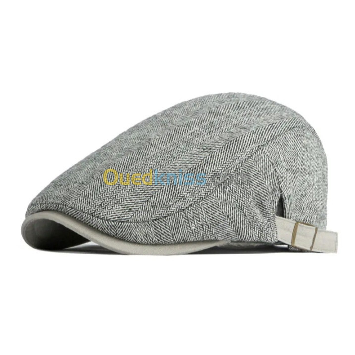 Béret Gatsby ajustable (55 à 60 cm le tour de tète) en tweed pour hommes