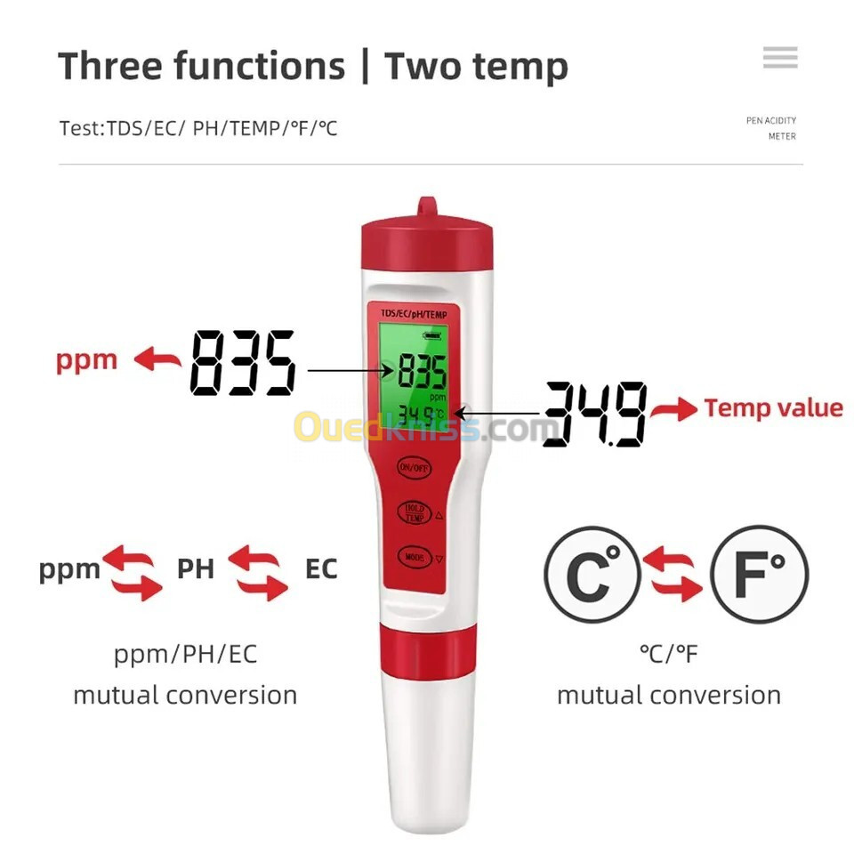 Ph tds metre 4en1 