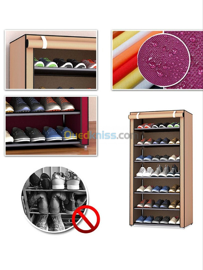 Armoire Chaussures 7 niveaux étagères 21 paires ou plus très pratique pour Salon, Chambre et Entrée