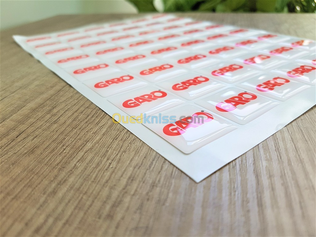 Logo 3D Personalisé en resine Autocollant Sticker