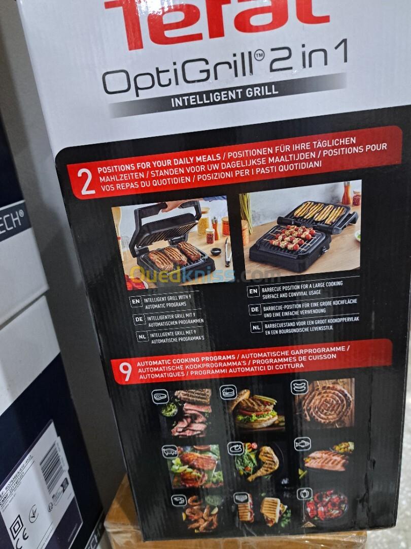 PRESSE PANINI TEFAL OPTIGRILL 2IN1 INTELLIGENT GRILL 2100WATT 9 PROGRAMME 