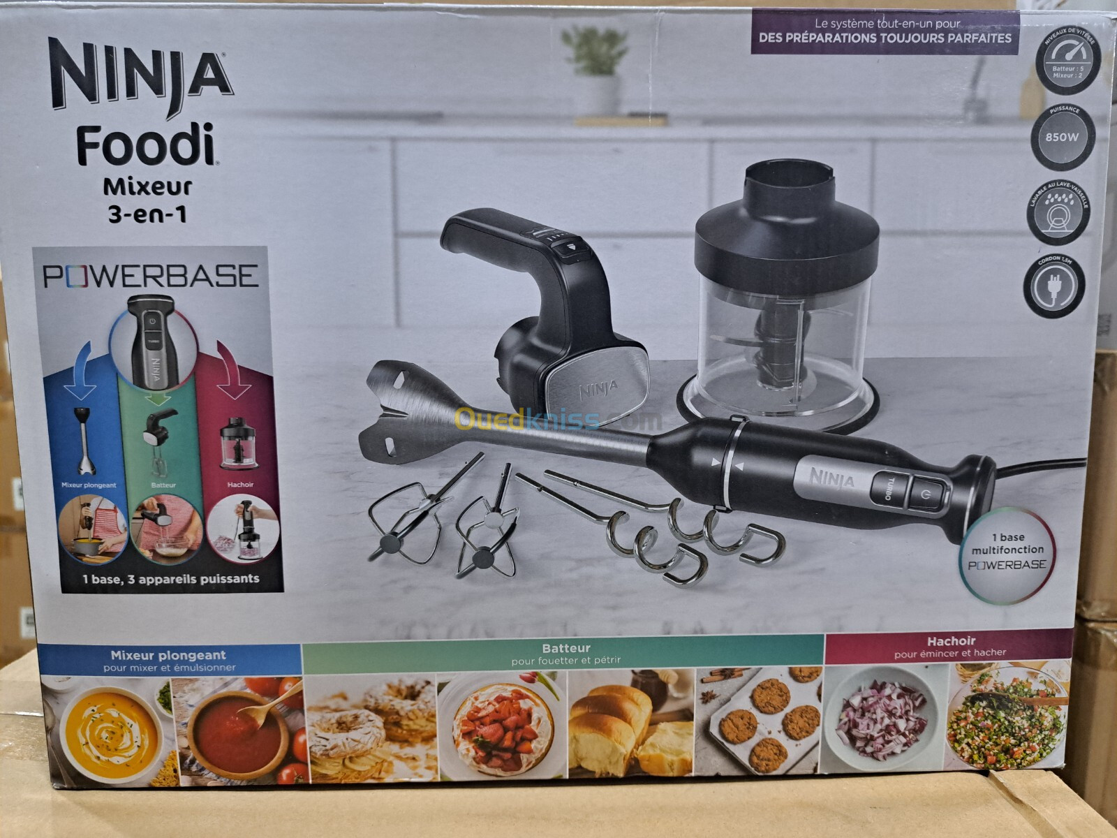 NINJA FOODI MIXEUR 3IN1 INOX 850WATT 