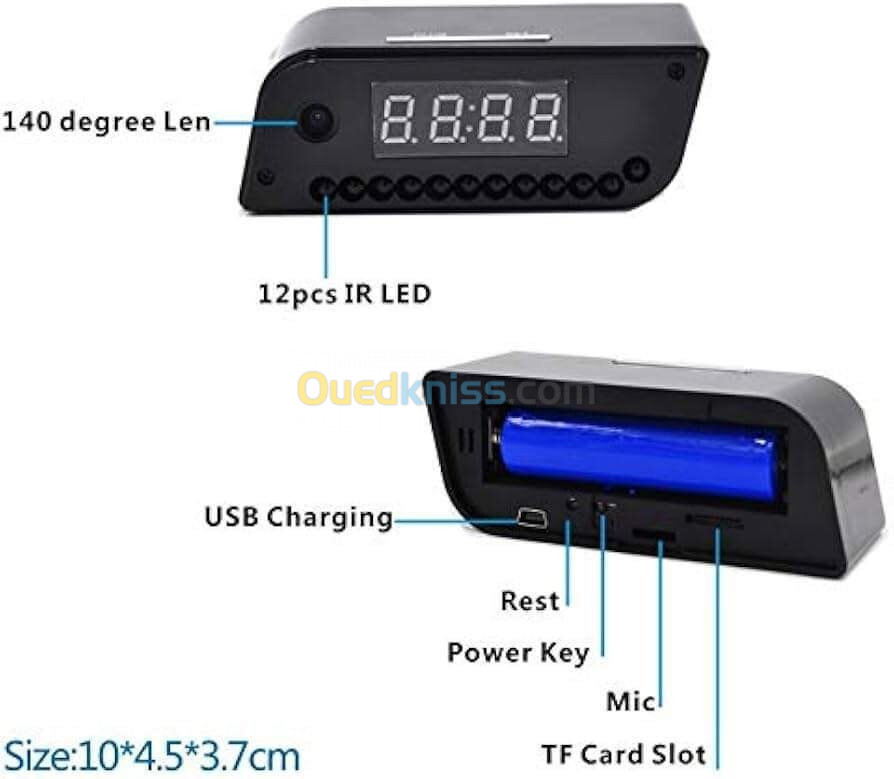 كاميرا مراقبة عن بعد داخل ساعة رقمية الأكثر طلبا