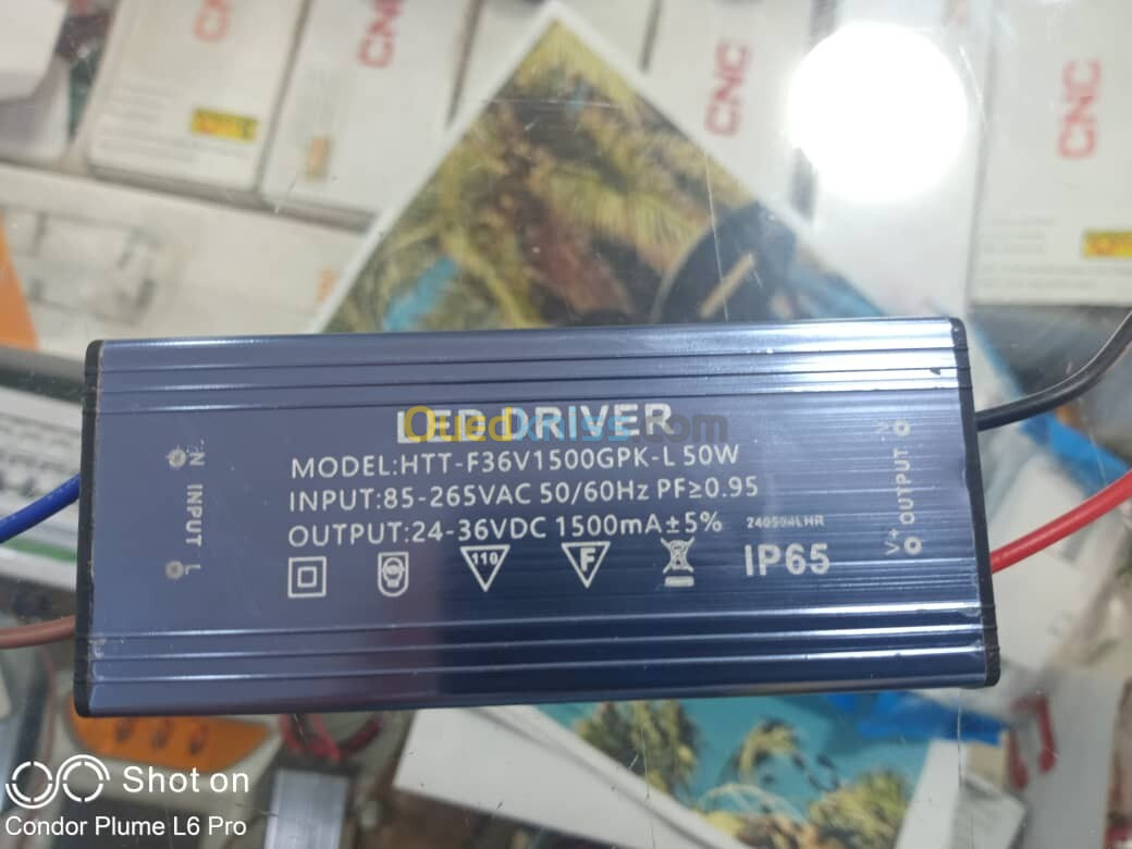 Driver LED 50W 1er Choix Pour Luminaire Et Projecteur 