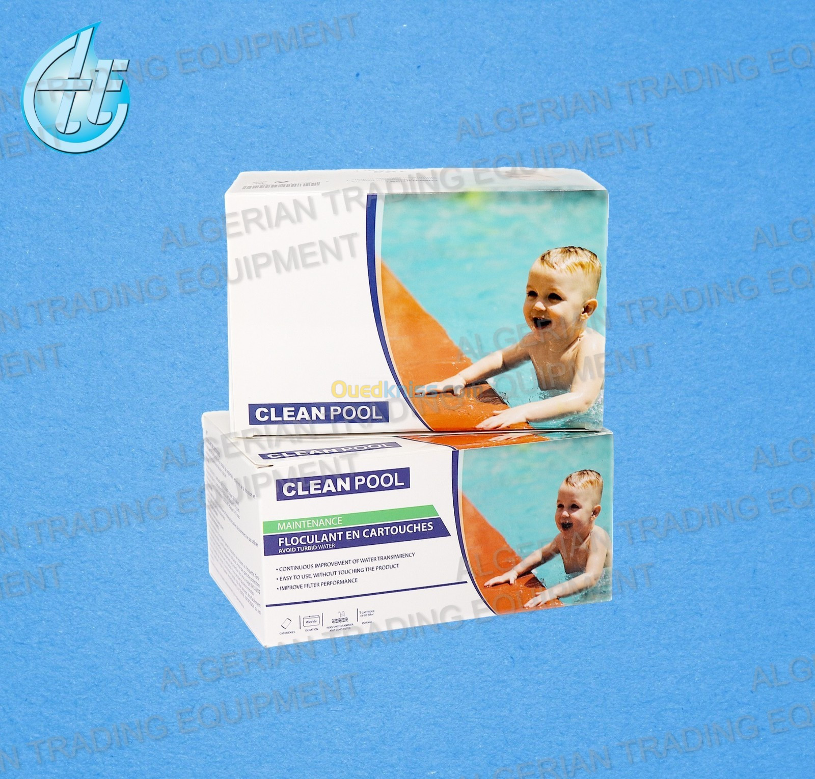 Produit Piscine - CleanPool - Action 10, Chlore Choc, Trichlore, Ph Moins, Flucolant