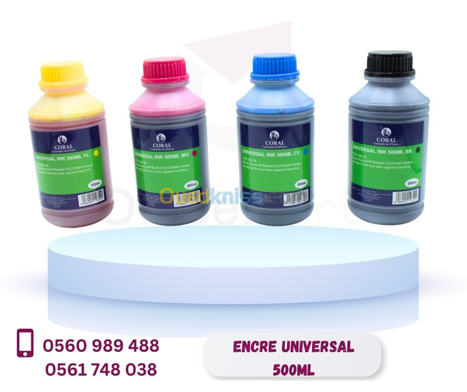 ENCRE CORAL UNVIVERSAL CANON-HP-EPSON-BROTHER-LEXMARK 500ML 