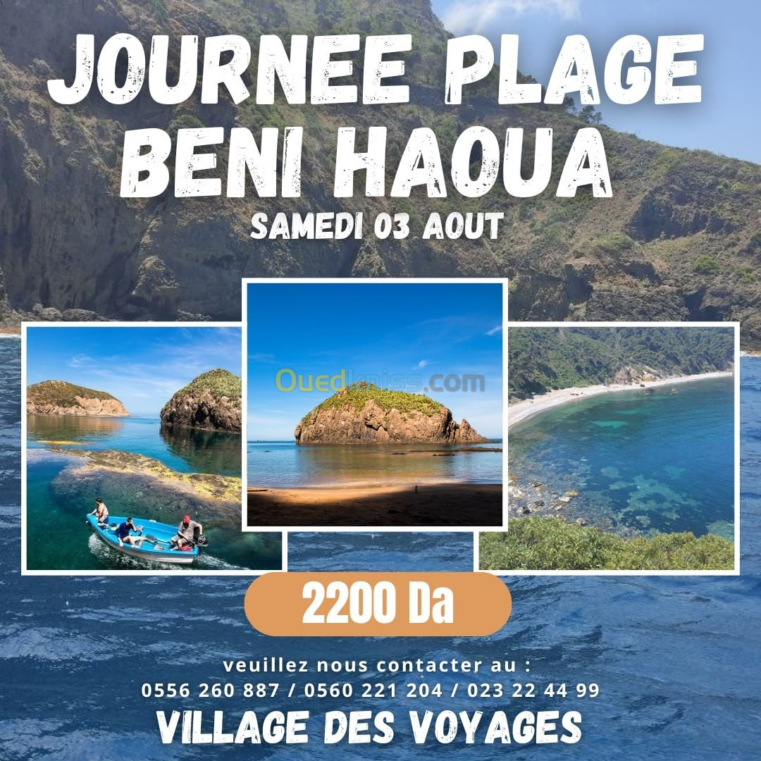 Excursion JOURNEE PLAGE Beni Haoua